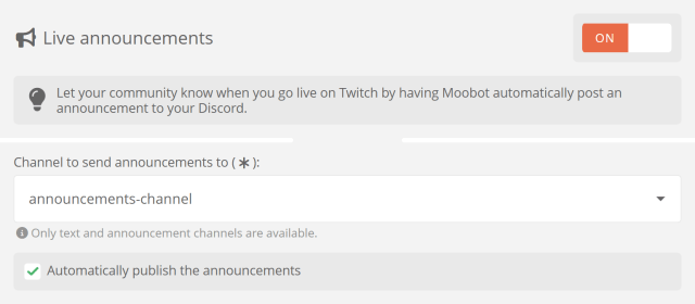 Sending announcements to Discord when you go live on Twitch Sending announcements to Discord when you go live on Twitch
