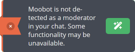 Twitch chat bot not detected as a moderator in chat
