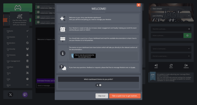 Welcome to your Moobot dashboard!