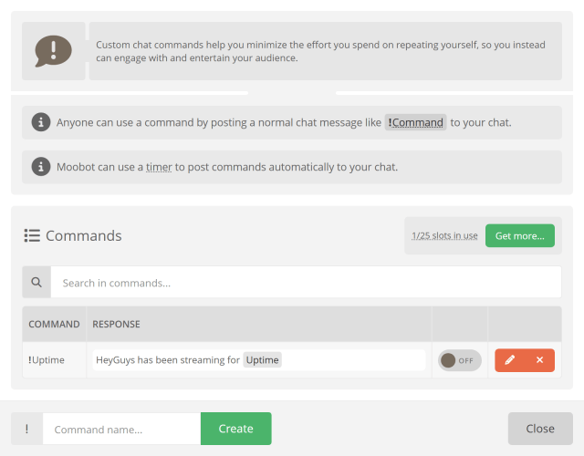 Adding your first chat command to your Twitch chat