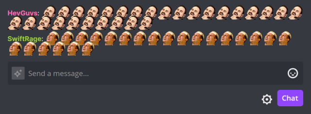 Excessive amounts of emotes in Twitch chat