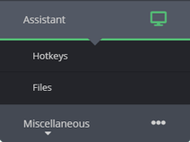The Moobot Assistant menu The Moobot Assistant menu