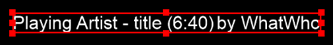 OBS text source displayed with data OBS text source displayed with data
