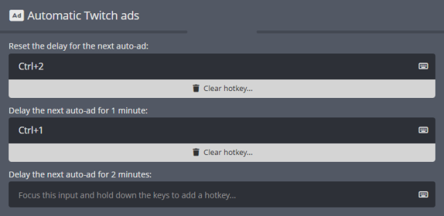 Using hotkeys to delay auto-ads Using hotkeys to delay auto-ads