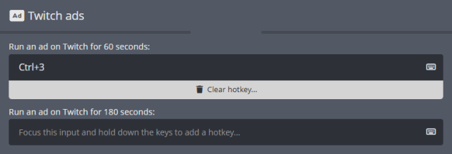 Using hotkeys to run ads Using hotkeys to run ads