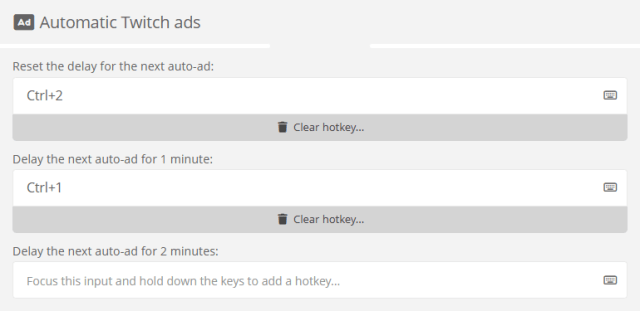 Using hotkeys to delay auto-ads Using hotkeys to delay auto-ads