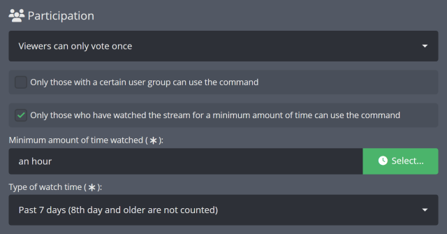Only allowing your actual Twitch community to vote for games to play