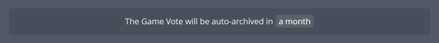 Automatic archiving of your Game Vote