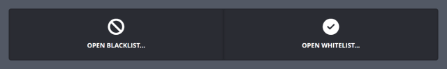 Game Vote blacklist and whitelist buttons