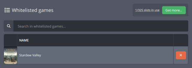Limiting your Game Vote to specific games only