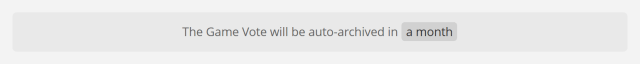 Automatic archiving of your Game Vote