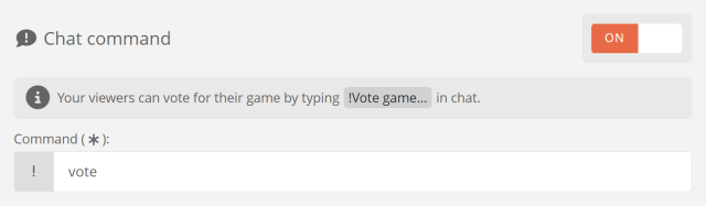 Chat command for voting in your Game Vote