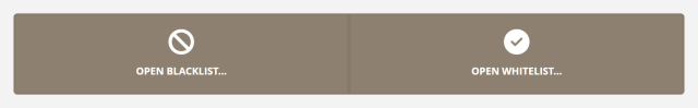 Game Vote blacklist and whitelist buttons