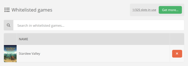Limiting your Game Vote to specific games only