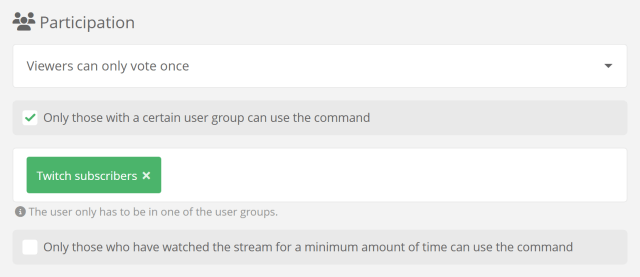 Restricting a Game Vote to certain user groups