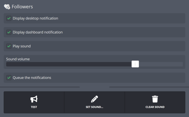 Engagement alerts for Twitch on your dashboard