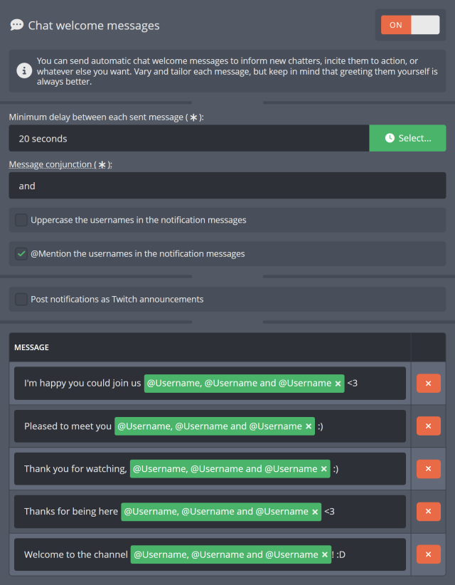 Twitch chat alerts for new chatters Twitch chat alerts for new chatters