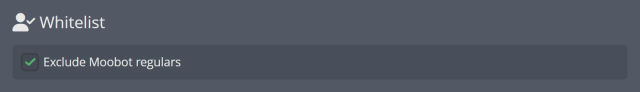 Whitelisting your regulars for certain message filtering
