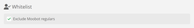 Whitelisting your regulars for certain message filtering