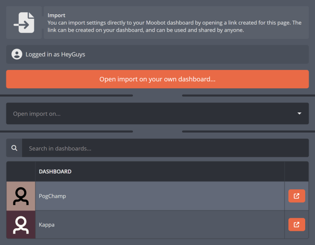 Importing to the batch tool from a link
