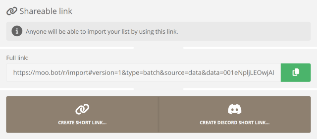 Exporting your list of Twitch users to a link