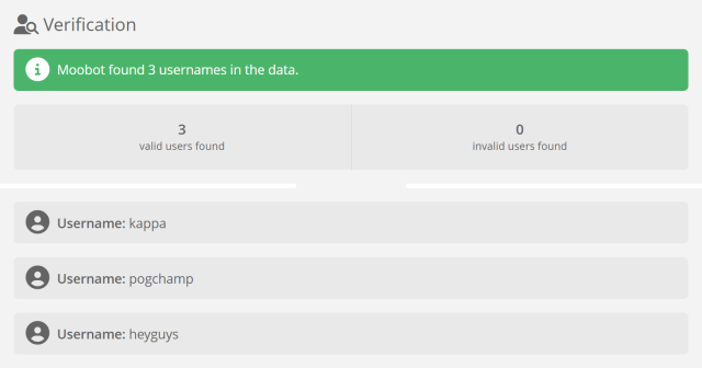 Reviewing the users in your imported list