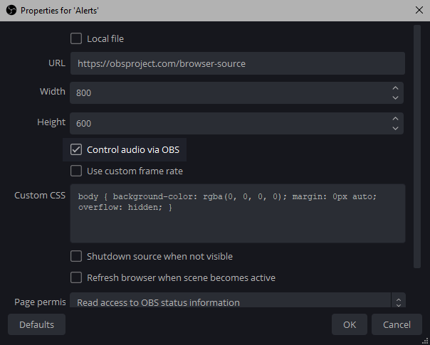 Capturing audio from an OBS Browser source Capturing audio from an OBS Browser source