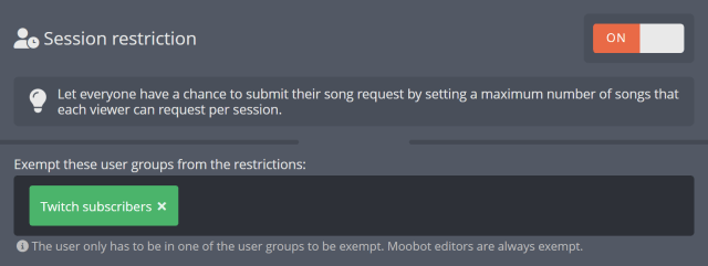 Limiting the amount of Song Requests from non-subs/non-followers Limiting the amount of Song Requests from non-subs/non-followers