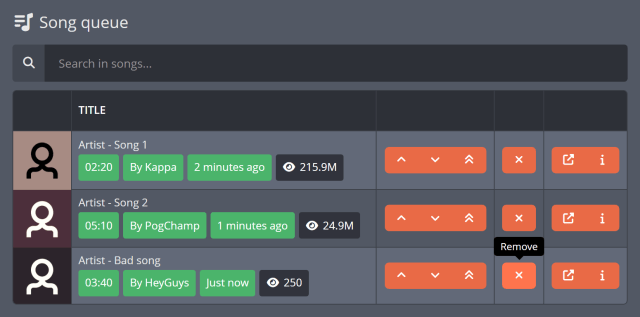 Manually moderating Song Requests Manually moderating Song Requests