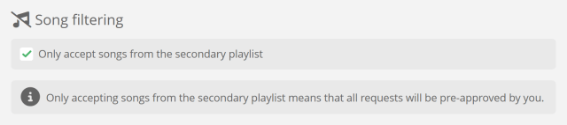 Only taking pre-approved Song Requests Only taking pre-approved Song Requests