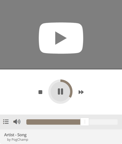 The song player widget for playing Song Requests The song player widget for playing Song Requests