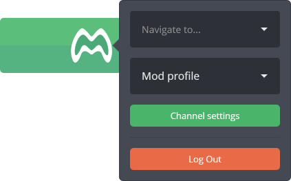 The user widget's menu The user widget's menu