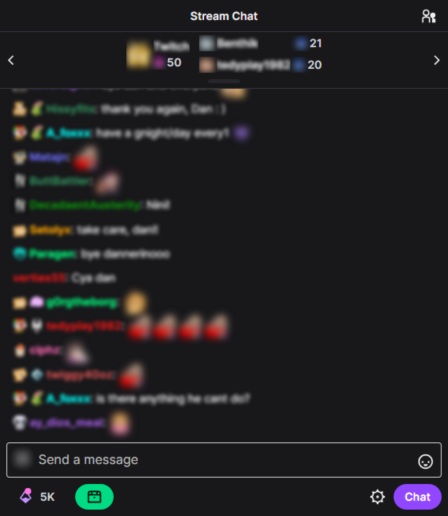 The Twitch chat widget The Twitch chat widget