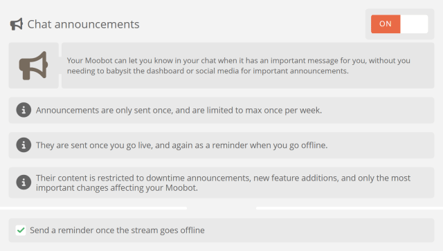 Moobot important chat announcements Moobot important chat announcements