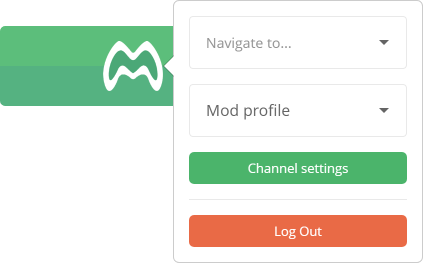The user widget's menu The user widget's menu
