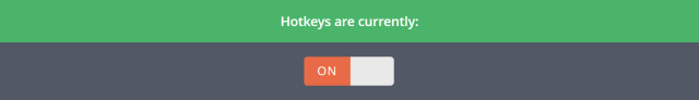 Activating hotkeys to speed up your workflow