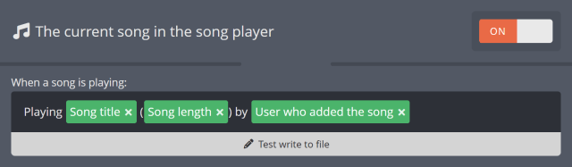 Writing your currently playing song to a local file