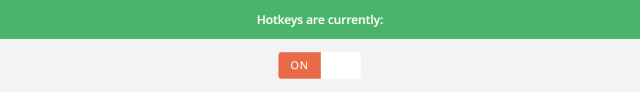 Activating hotkeys to speed up your workflow