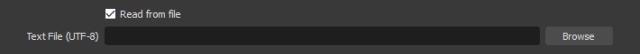 Setting your OBS text source to read from file