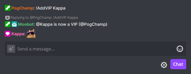 The !AddVIP chat command - Add Twitch VIPs from chat The !AddVIP chat command - Add Twitch VIPs from chat