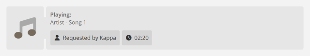 The currently playing song on your public music page