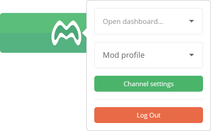 The user widget's menu The user widget's menu