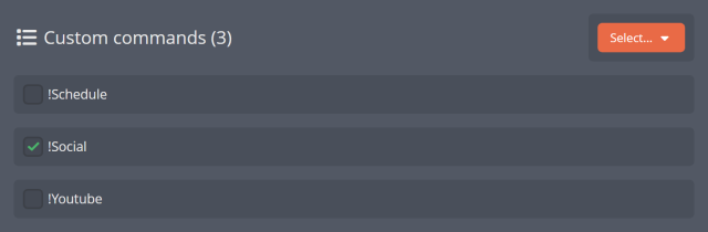 Choosing specific settings to import