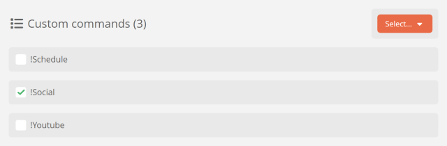 Choosing specific settings to import