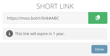 Exporting your settings to a shortlink