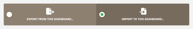 Importing your settings